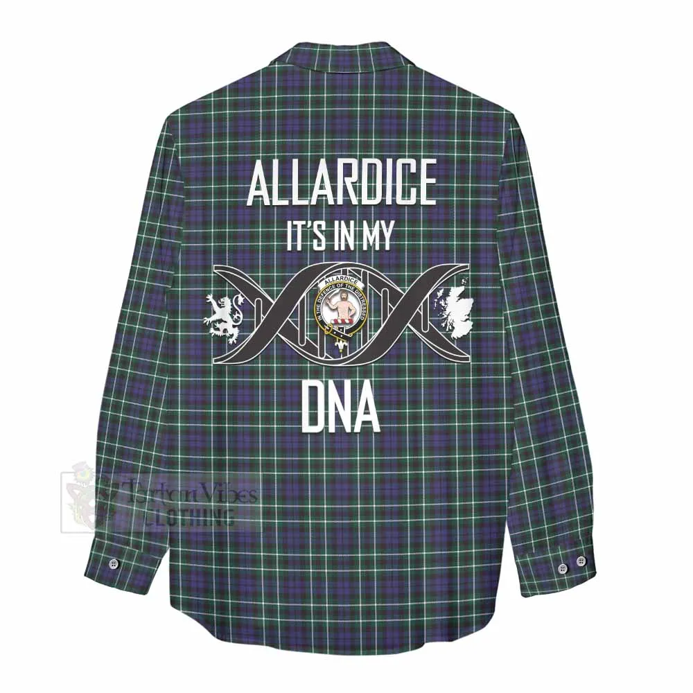 Allardice Tartan Women's Casual Shirt with Family Crest DNA In Me Style