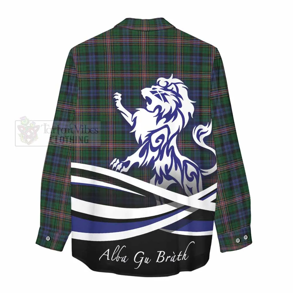 Allison Tartan Women's Casual Shirt with Alba Gu Brath Regal Lion Emblem