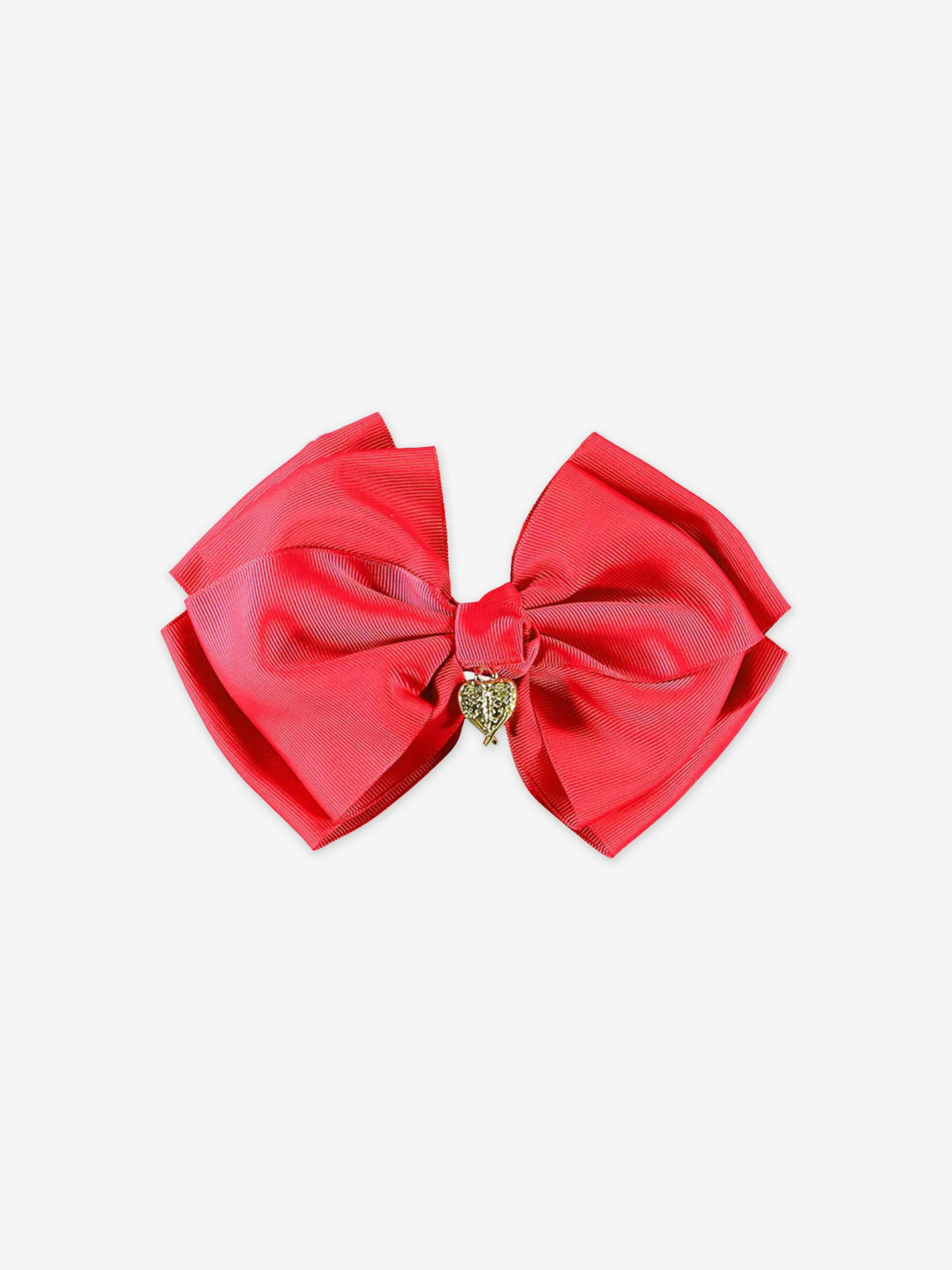 Angels Face Girls Giant Bow Hair Clip in Red