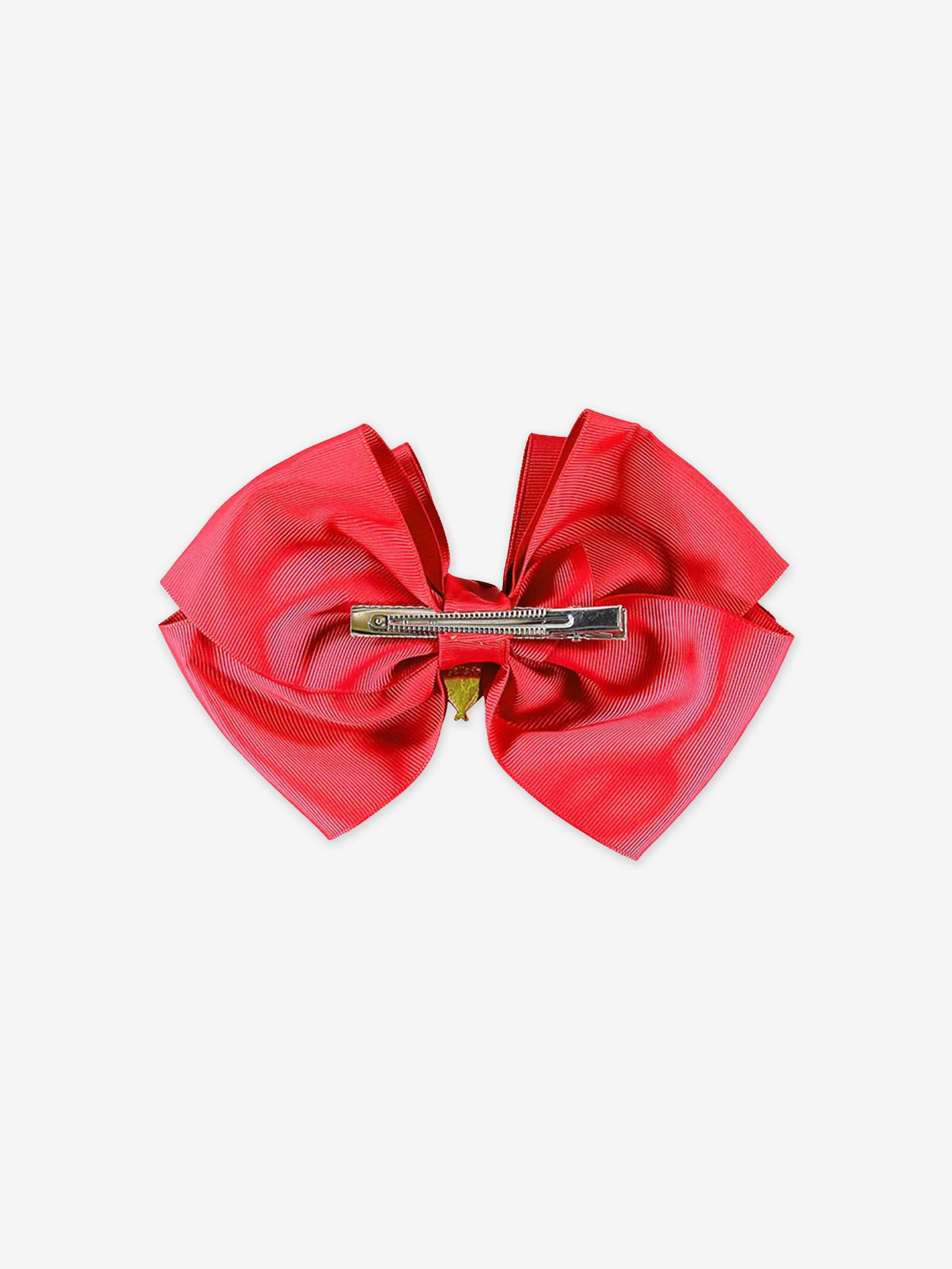 Angels Face Girls Giant Bow Hair Clip in Red