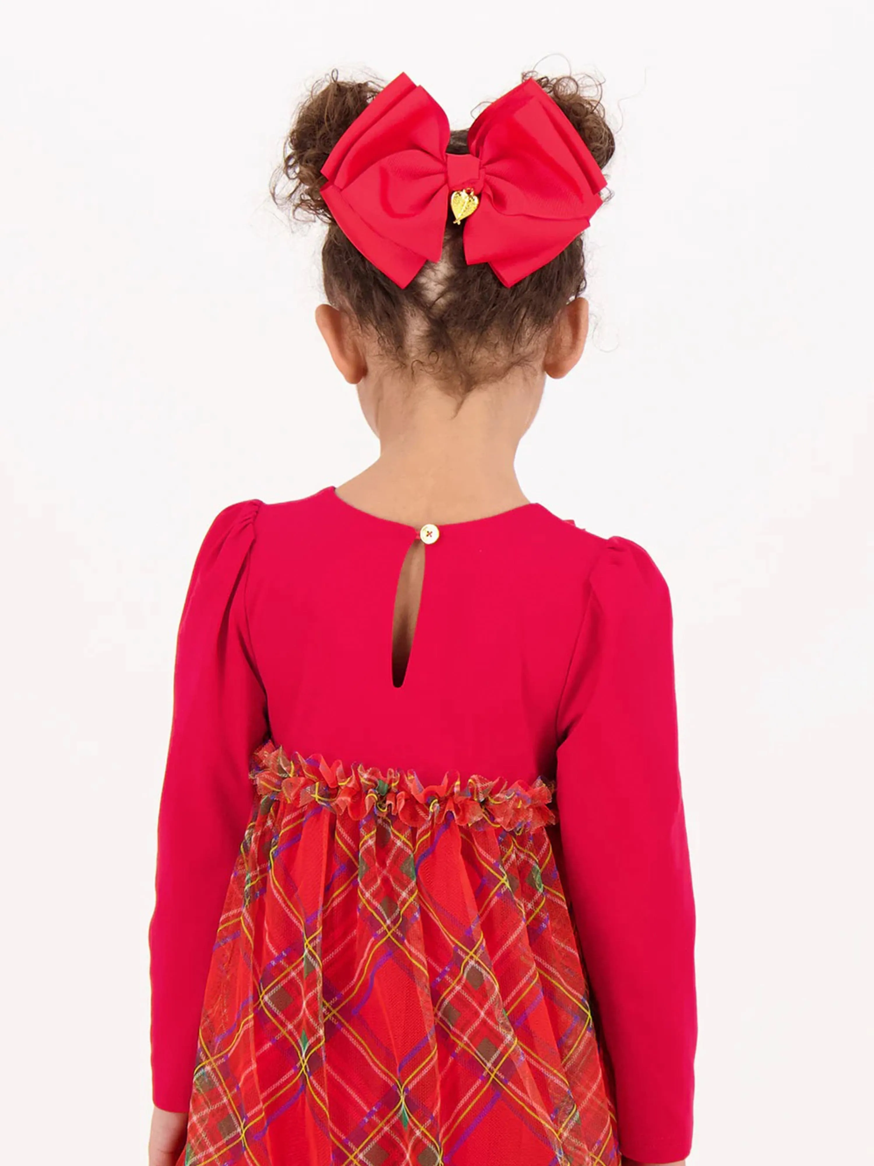 Angels Face Girls Giant Bow Hair Clip in Red