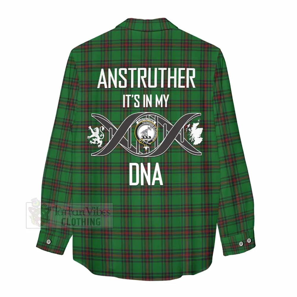 Anstruther Tartan Women's Casual Shirt with Family Crest DNA In Me Style