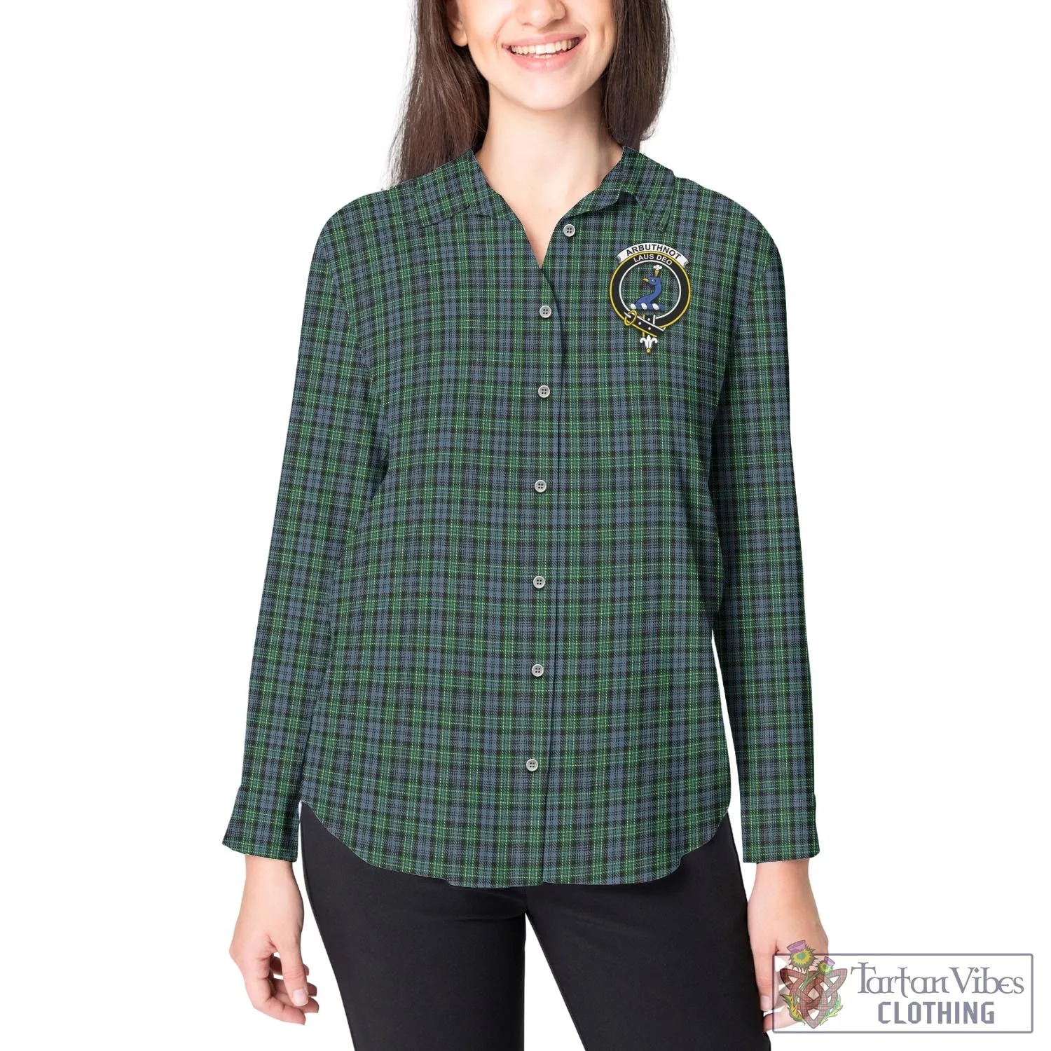 Arbuthnot Tartan Women's Casual Shirt with Family Crest