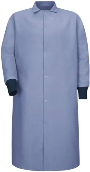 Averill's Sharper Uniforms Your Neighborhood Uniform Store Gripper Front Polyester Pocketless Butcher Coat with Knit Cuffs