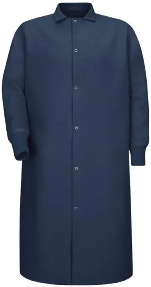 Averill's Sharper Uniforms Your Neighborhood Uniform Store Gripper Front Polyester Pocketless Butcher Coat with Knit Cuffs
