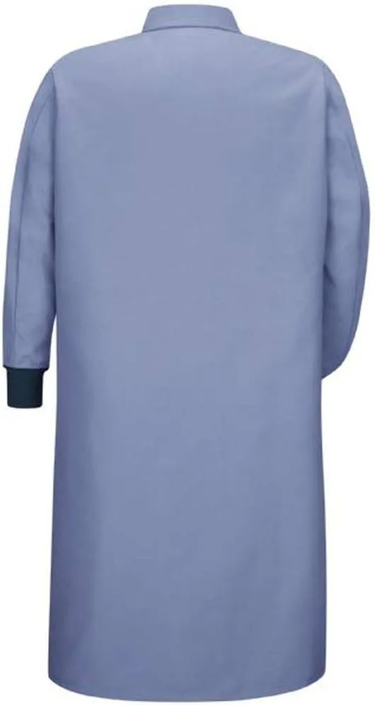 Averill's Sharper Uniforms Your Neighborhood Uniform Store Gripper Front Polyester Pocketless Butcher Coat with Knit Cuffs