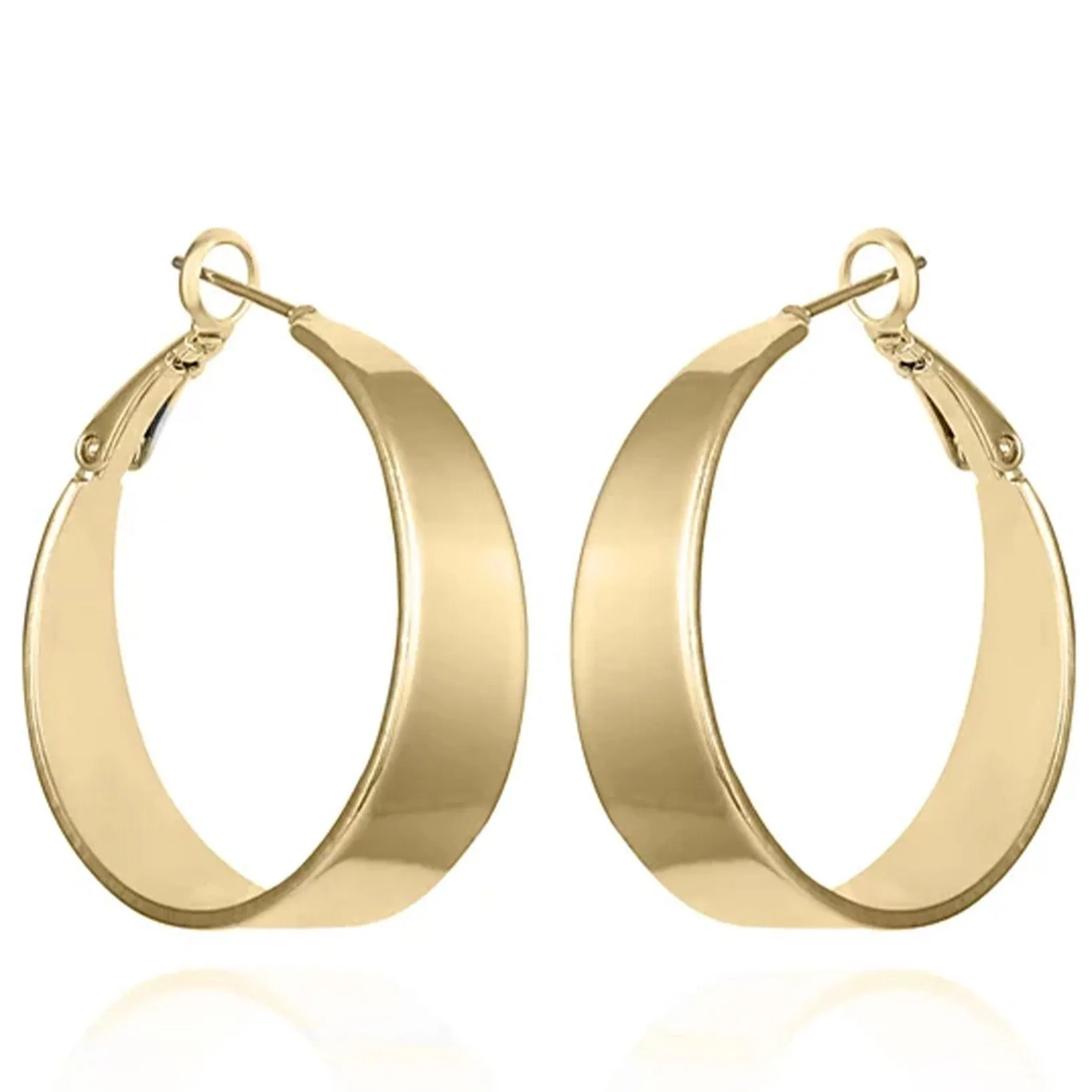 Band Thick Hoop Earrings