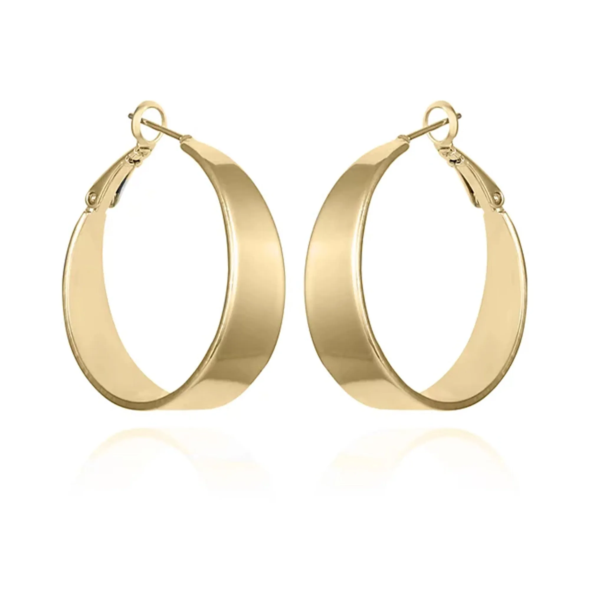 Band Thick Hoop Earrings