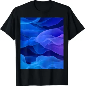 Blue Wave Abstract Ocean Art T-Shirt