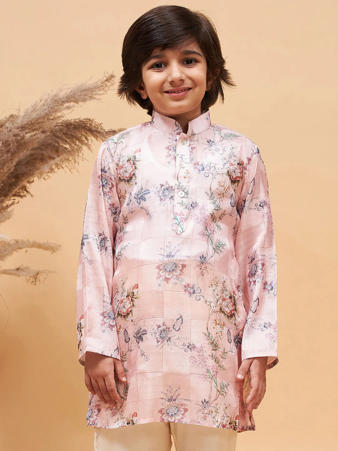 Boy's Pink Kurta - Vastramay Boys