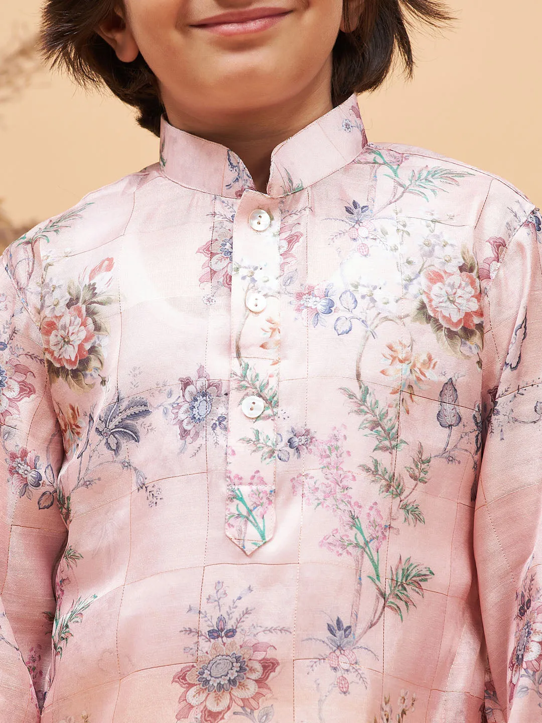 Boy's Pink Kurta - Vastramay Boys