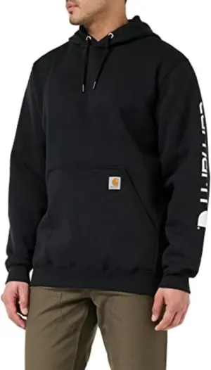Carhartt Men's Midweight Signature Sleeve Logo Hooded Sweatshirt