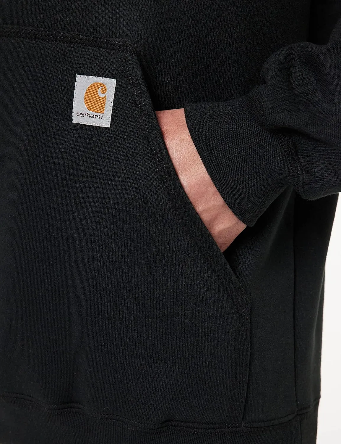 Carhartt Men's Midweight Signature Sleeve Logo Hooded Sweatshirt