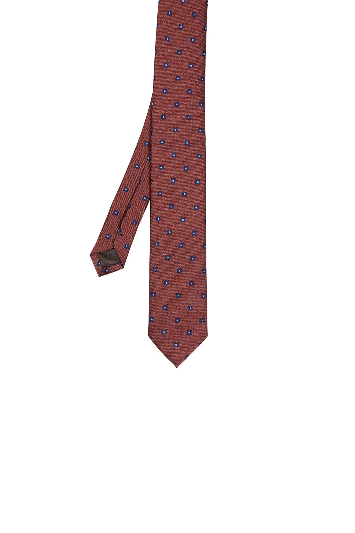 Casual 2.5-inch Slim Gold Tie, Orange 8