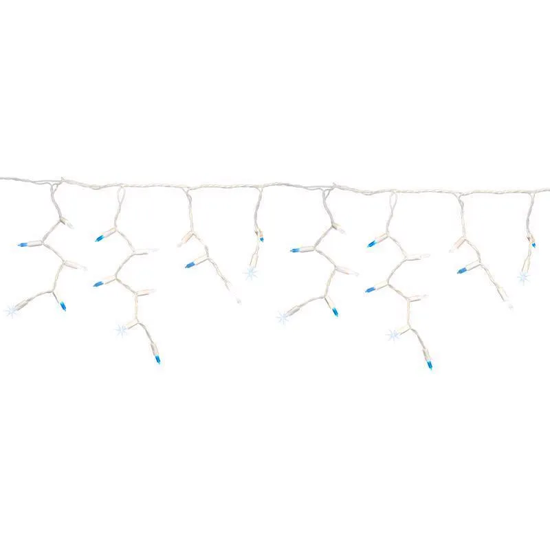 Celebrations Platinum LED T5 Blue/Pure White 100 ct Icicle Christmas Lights 9.5 ft.