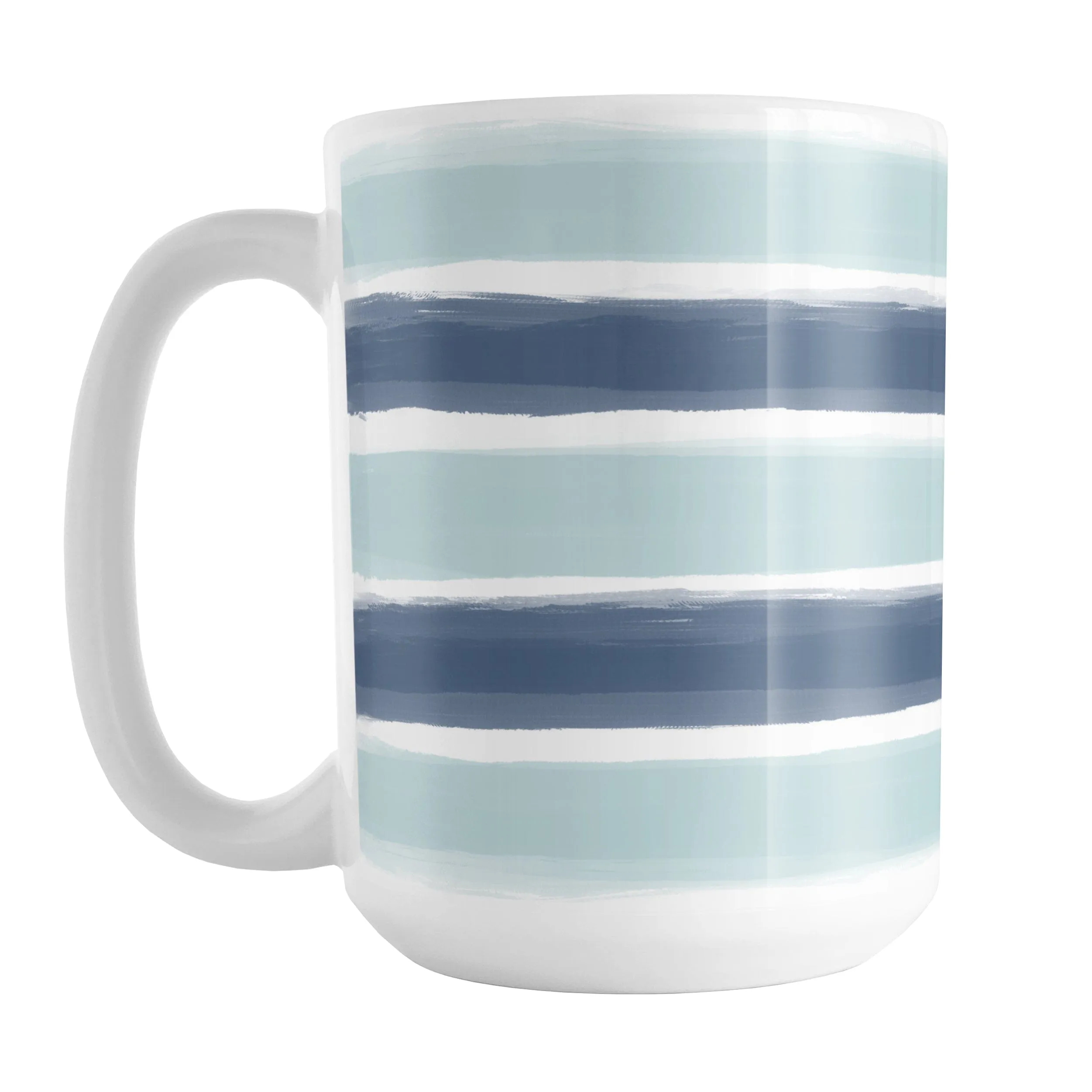 Coastal Blue Paint Strokes Mug