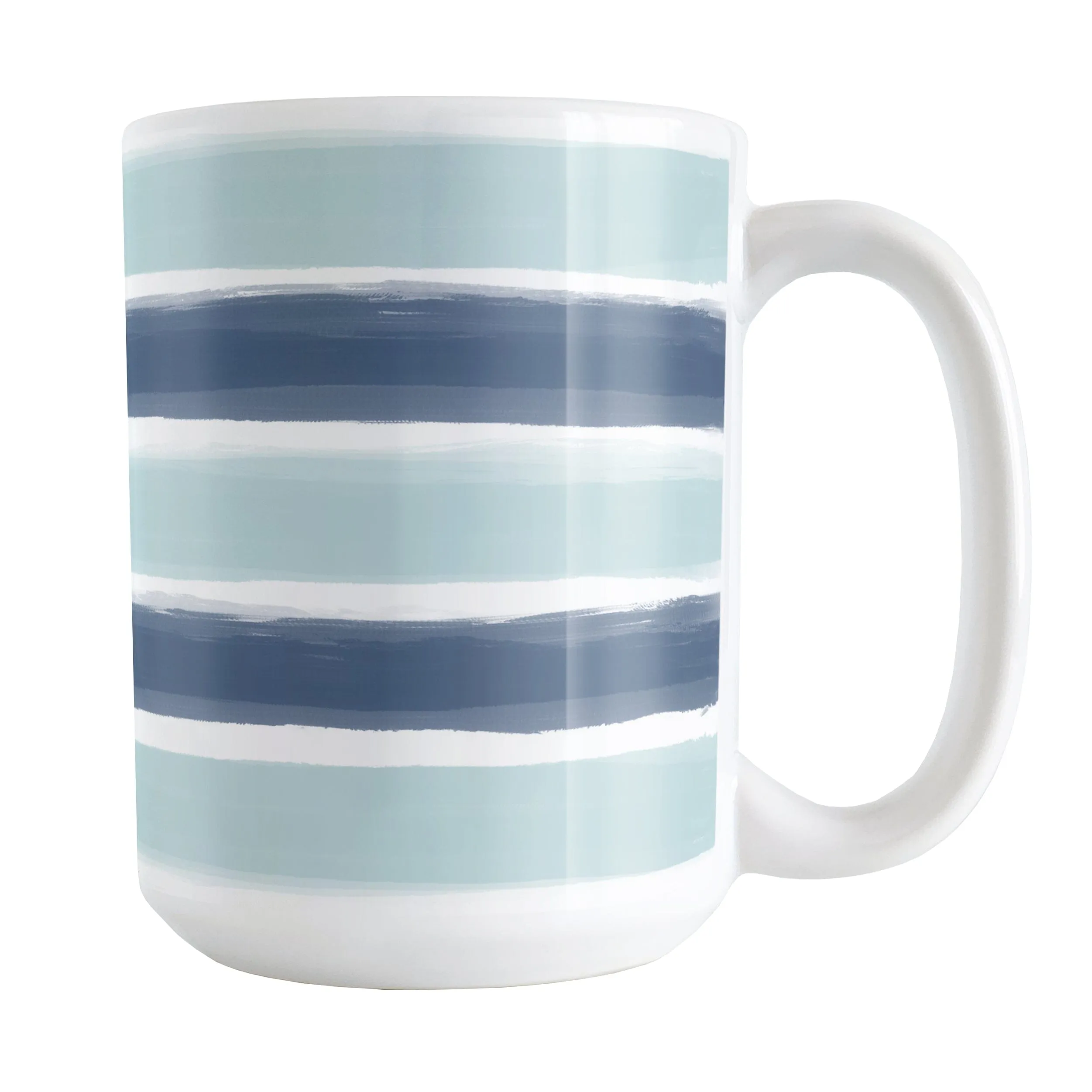 Coastal Blue Paint Strokes Mug