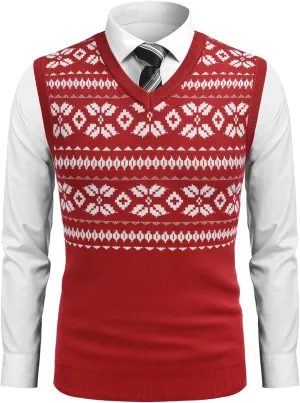 COOFANDY Men's Sleeveless Sweater Vest Lightweight V-Neck Cotton Vest Pullover