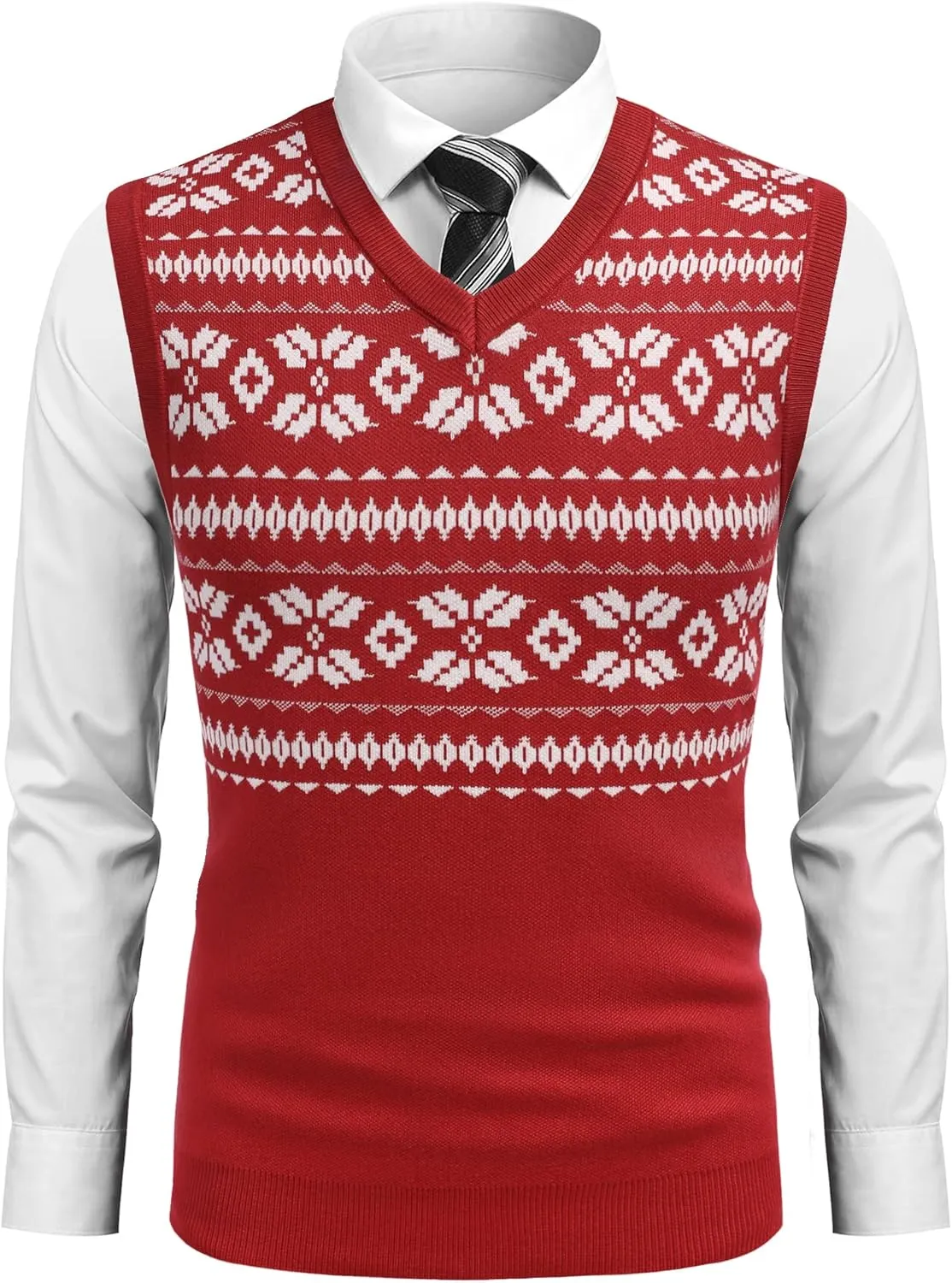 COOFANDY Men's Sleeveless Sweater Vest Lightweight V-Neck Cotton Vest Pullover