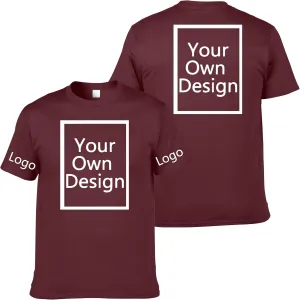 Custom Family T Shirts  Personalized Cotton Tees for Men/Women, Design Your Own, Add Text or Image, Front & Back Print