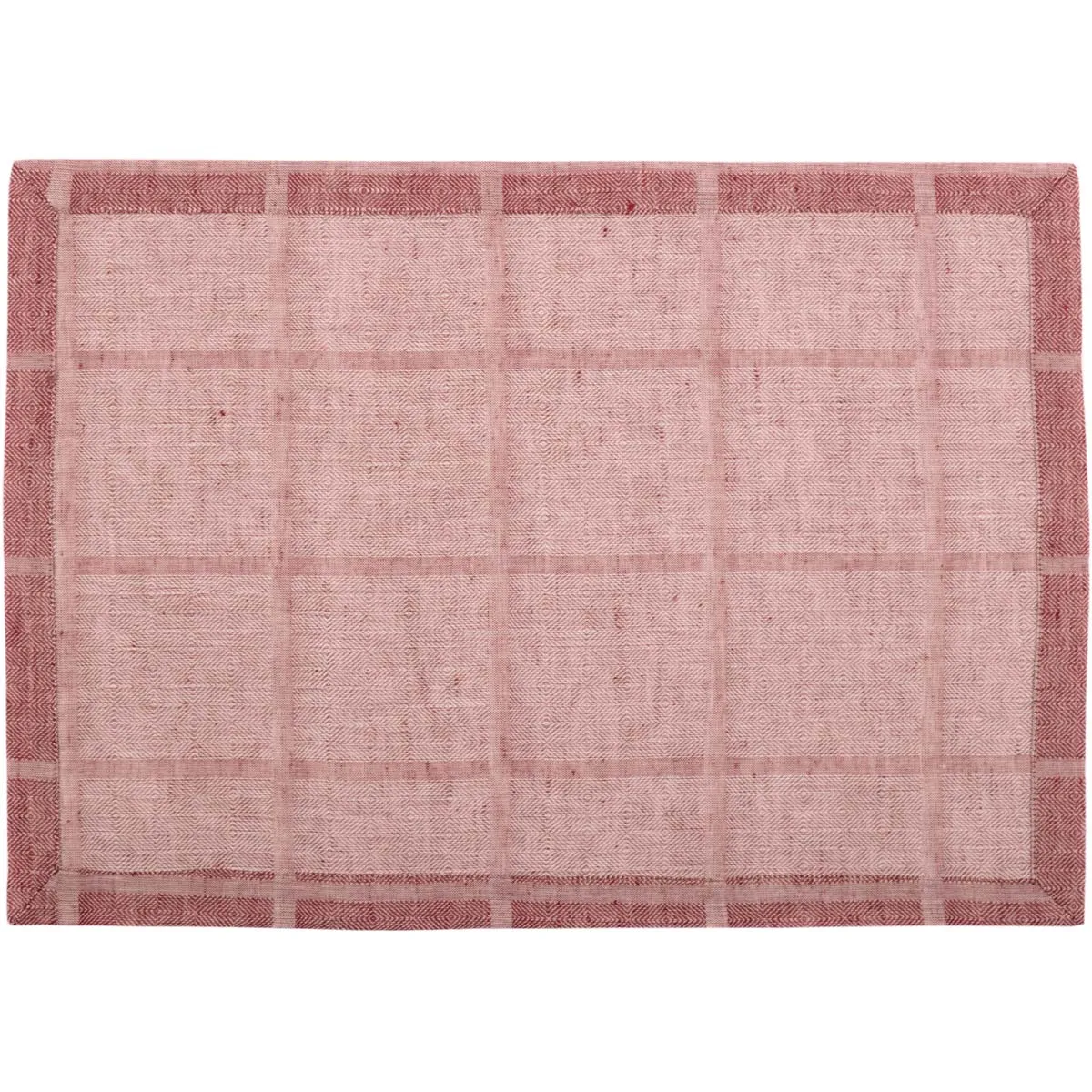 Julie Red Plaid Placemat Set of 6 12x18