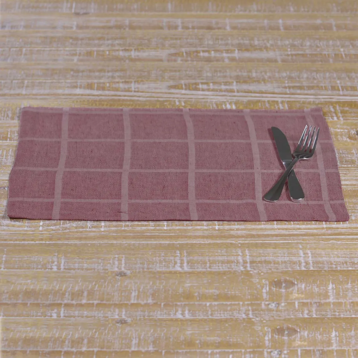 Julie Red Plaid Placemat Set of 6 12x18