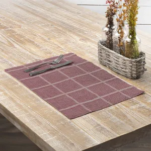 Julie Red Plaid Placemat Set of 6 12x18