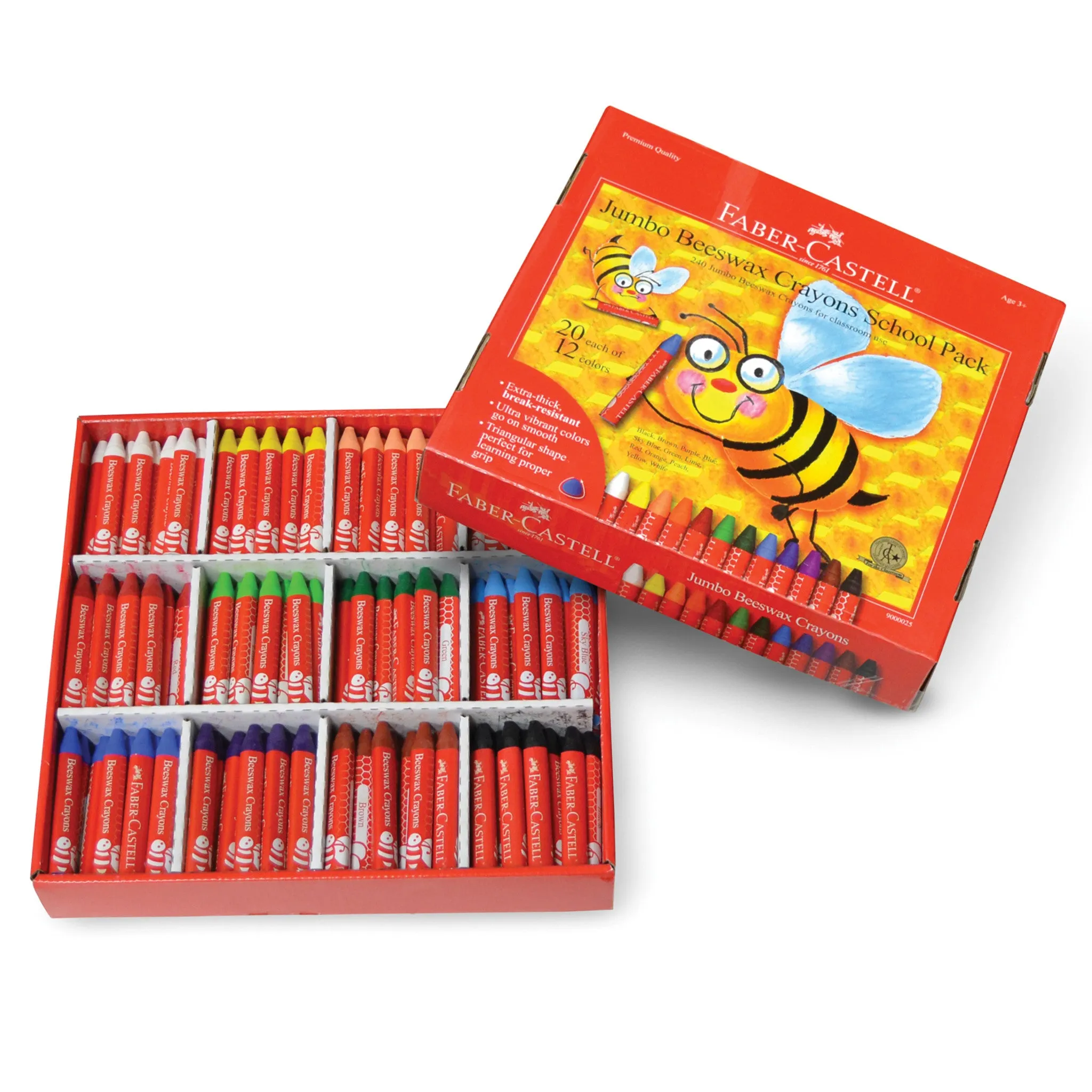Jumbo Beeswax Crayon School Pack - #900025