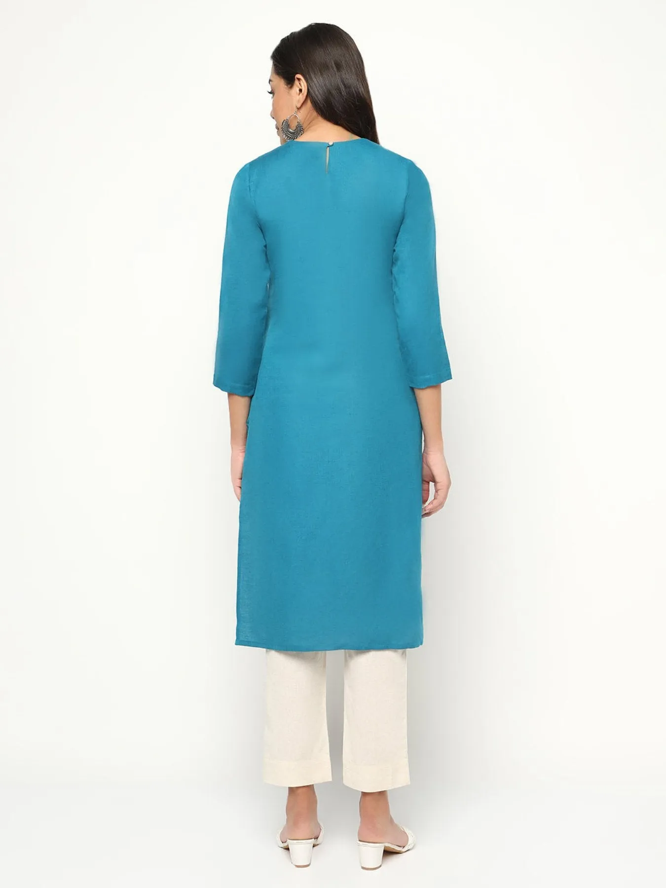 Lagoon Embroidered Kurta Set
