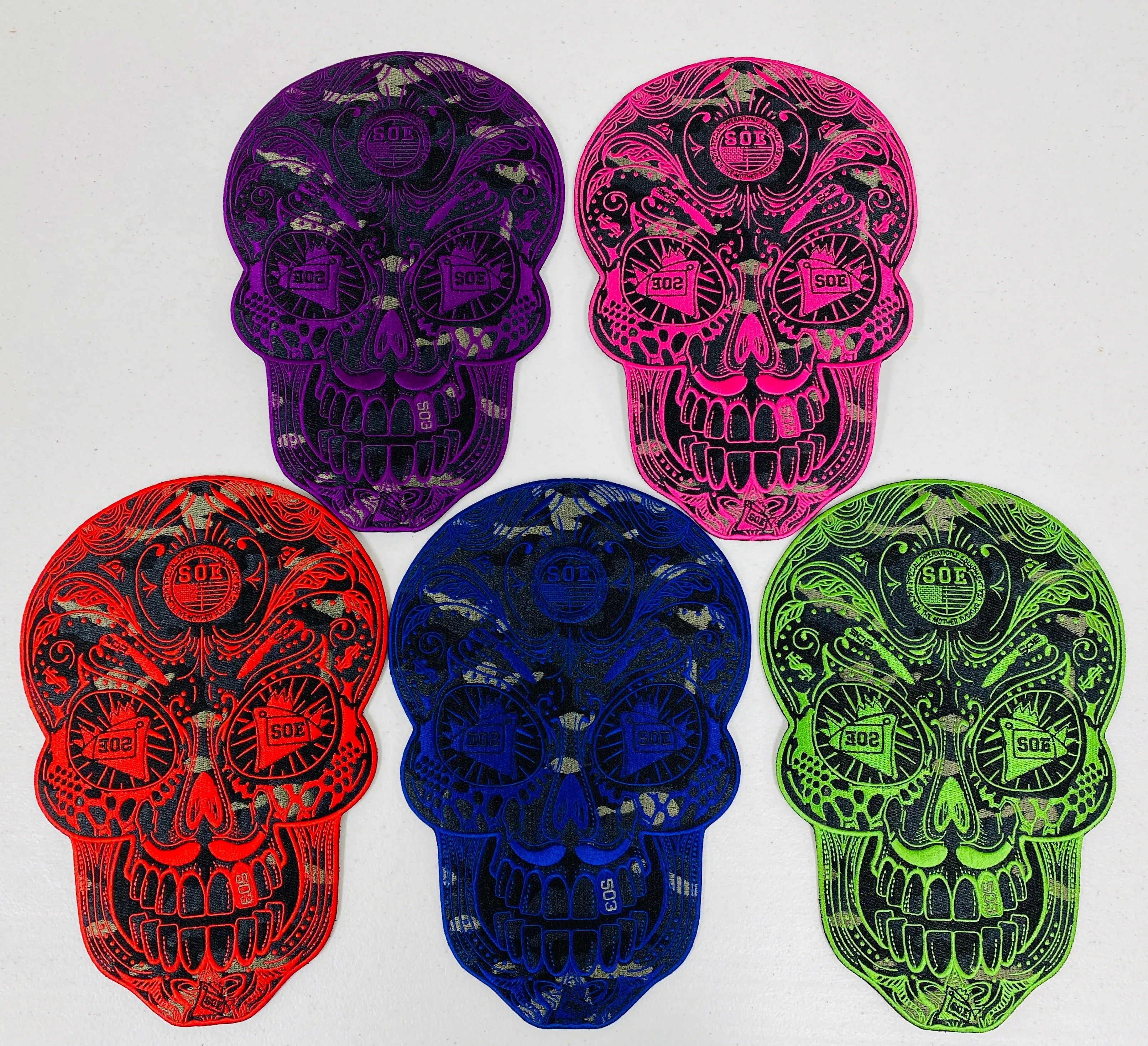 Large Sugar Skull Patch