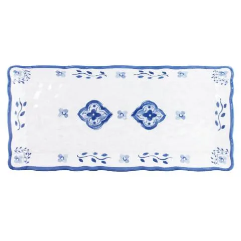 Le Cadeaux Moroccan Blue Tile Biscuit Tray Item 297MRCB