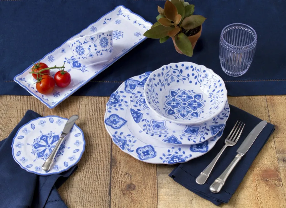 Le Cadeaux Moroccan Blue Tile Biscuit Tray Item 297MRCB