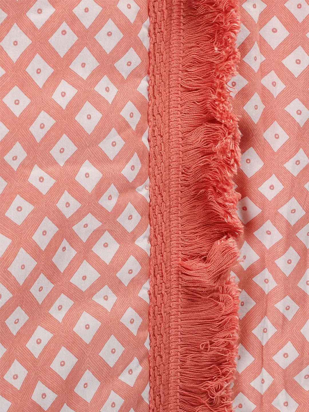 Leheriya Double Bedcover (Pink)