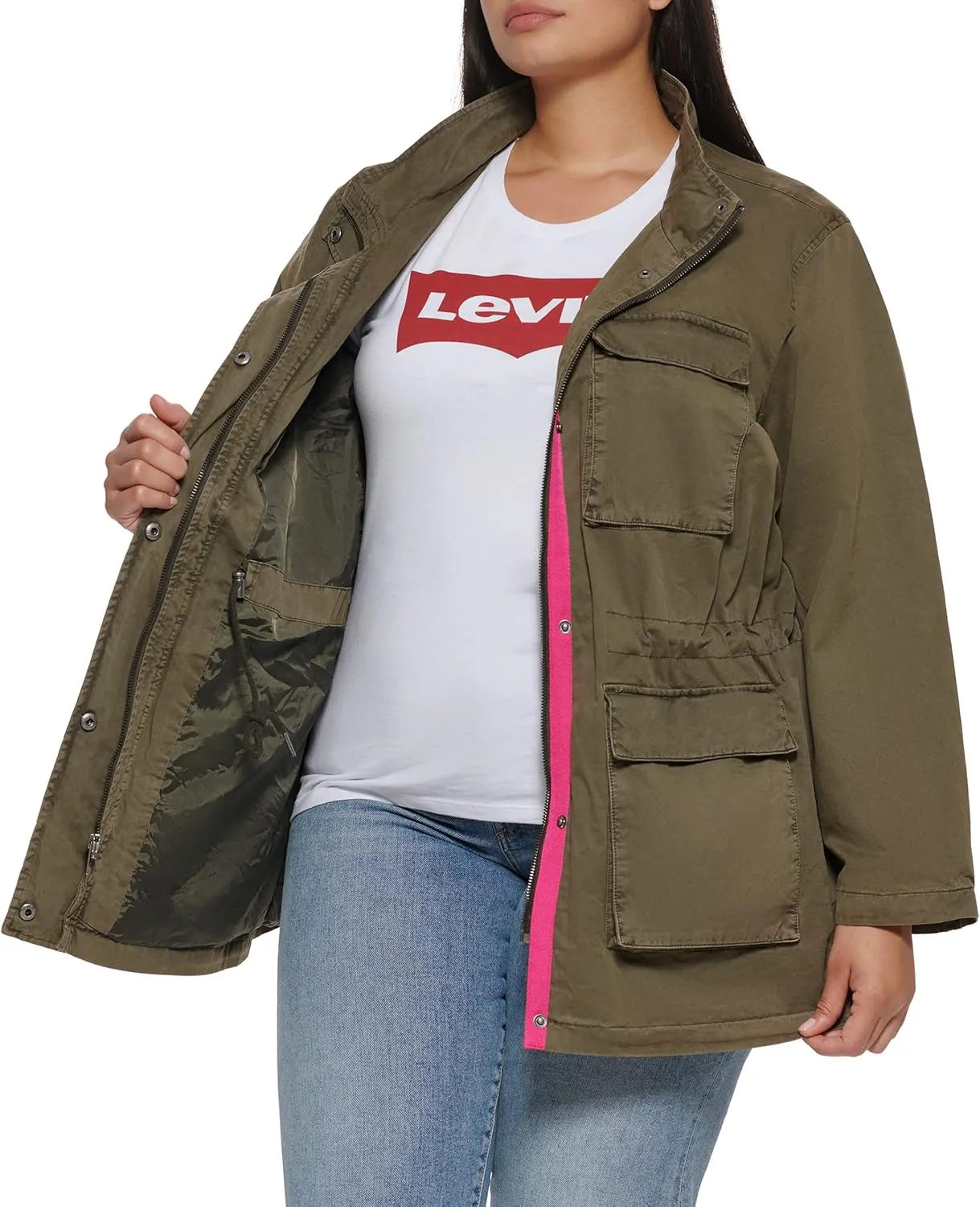Levi's Women's Four Pocket Cotton Military Jacket