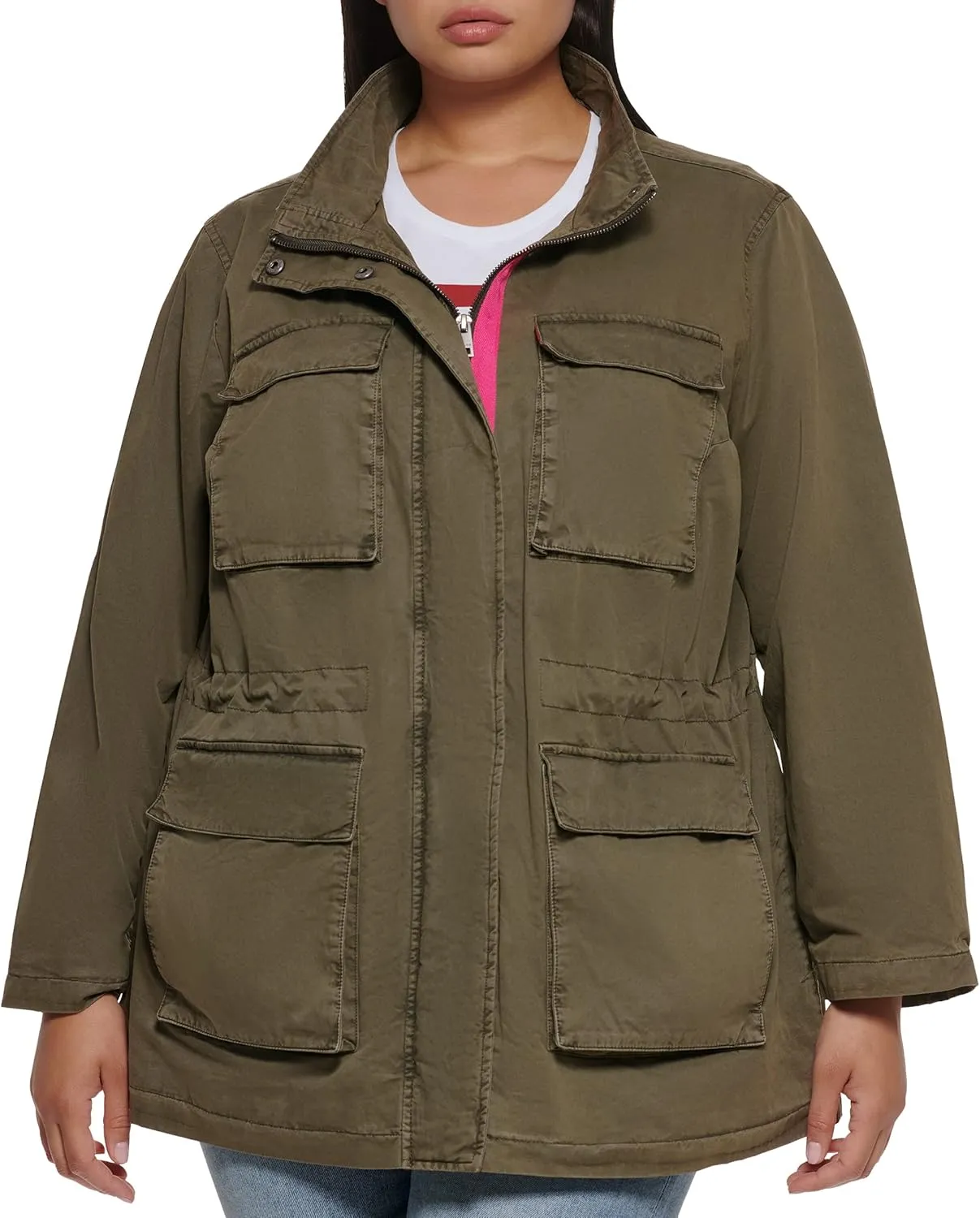 Levi's Women's Four Pocket Cotton Military Jacket