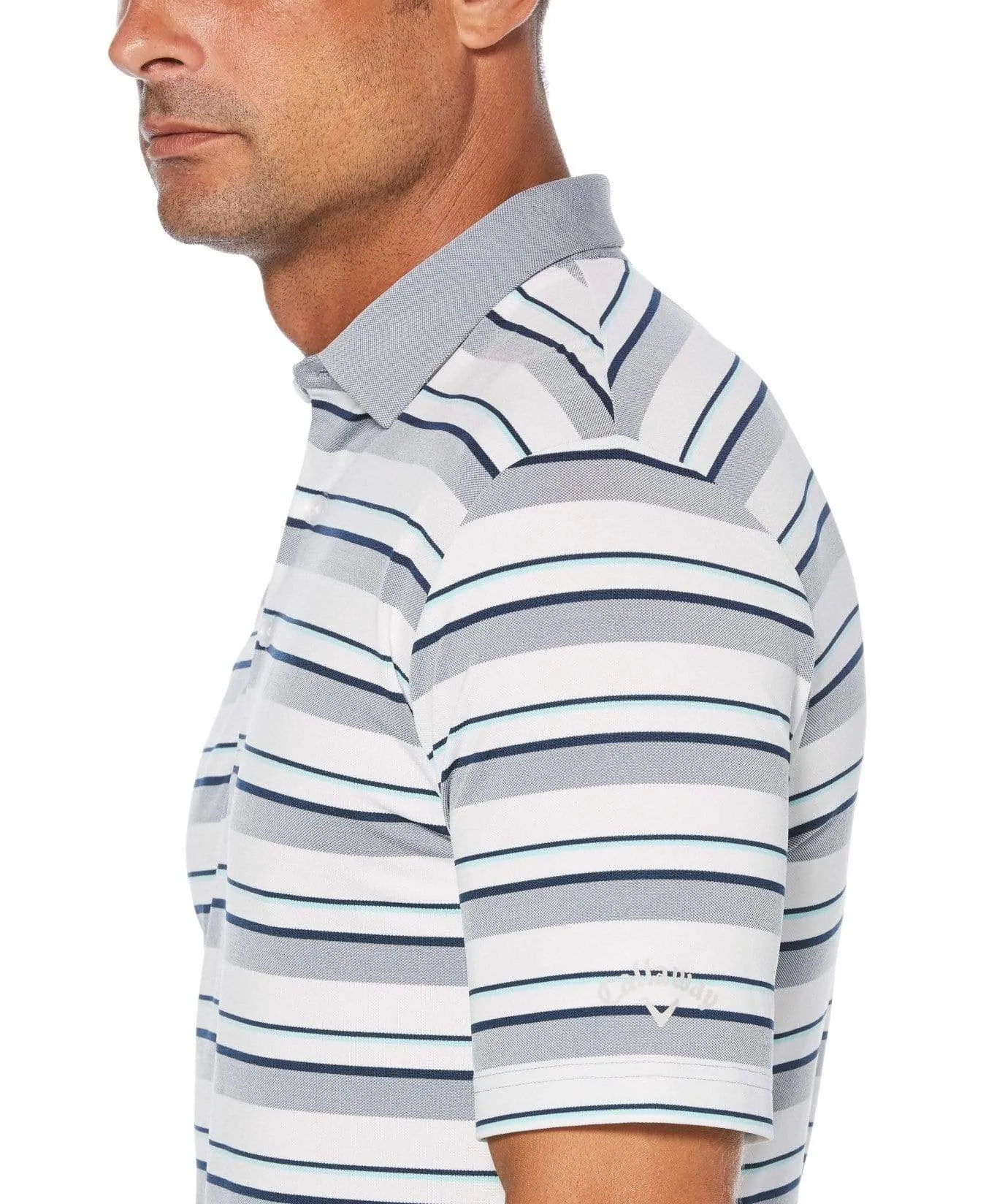 Mens Birdseye Stripe Polo