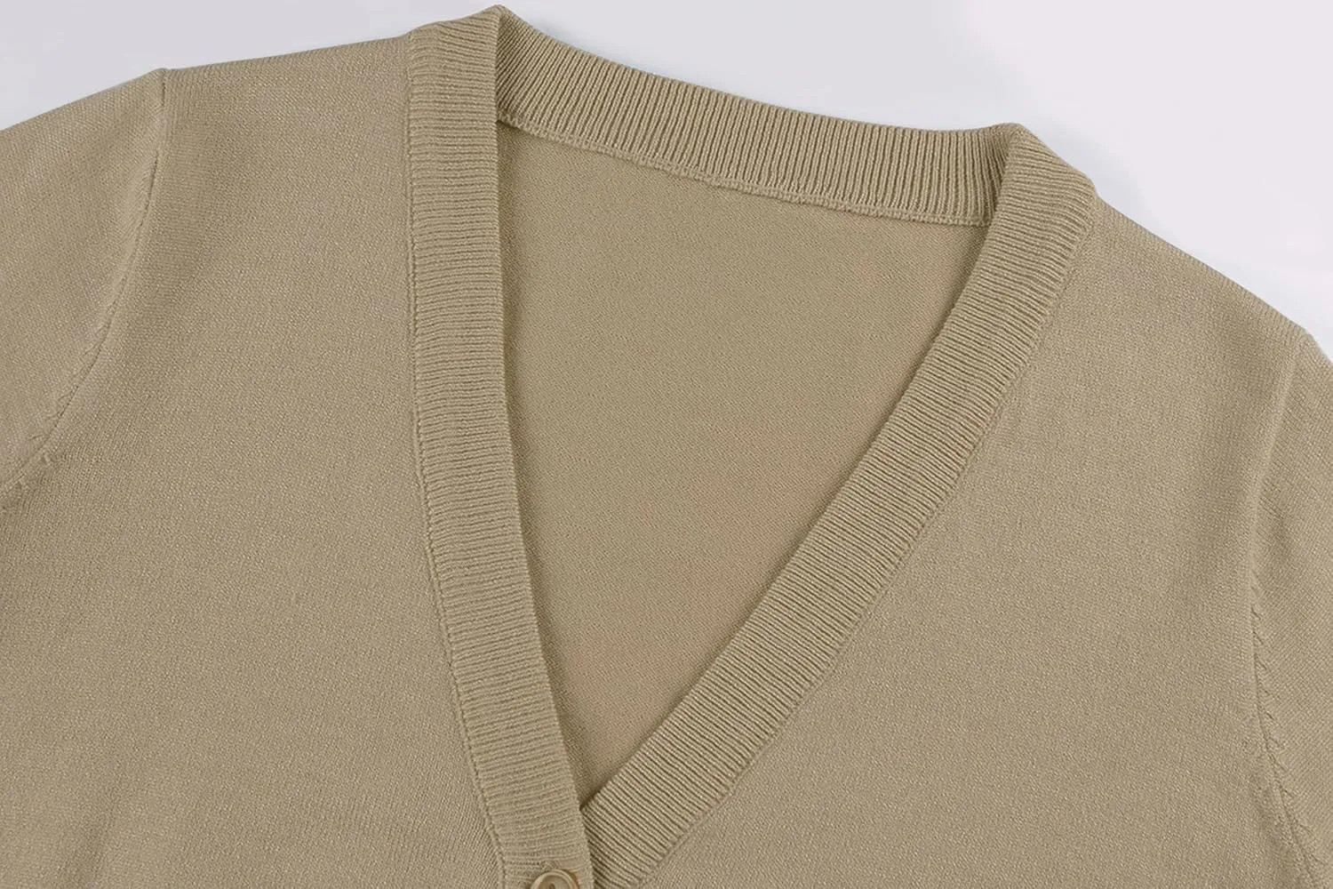 MINTLIMIT Women's Cropped Shrug Bolero 3/4 Sleeve Button Down Cardigan Sweater