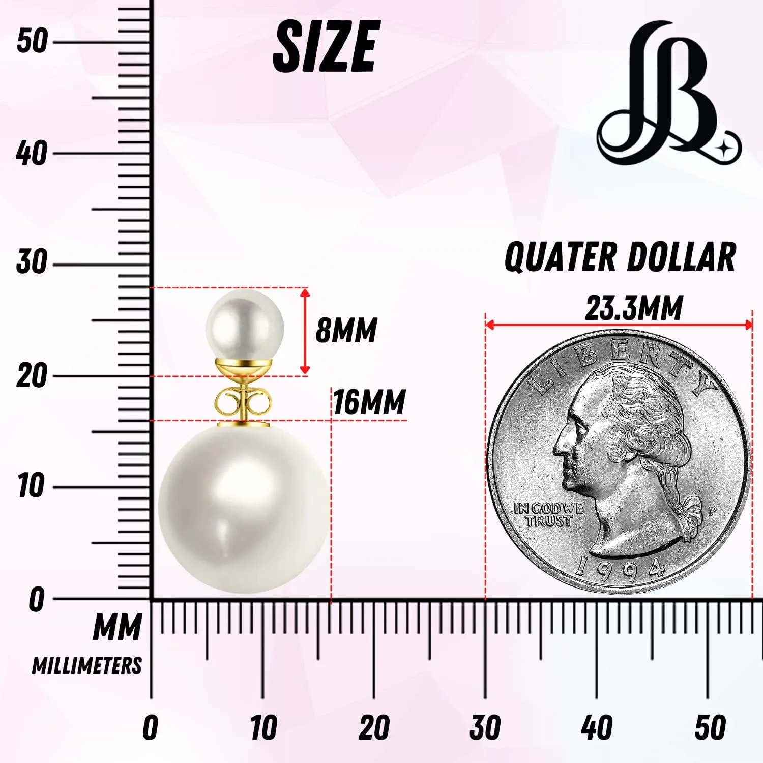Mothers Day Gifts Double Sided Pearl Earrings - Pearl Front Back Earrings - Many Styles - Stunning Gift