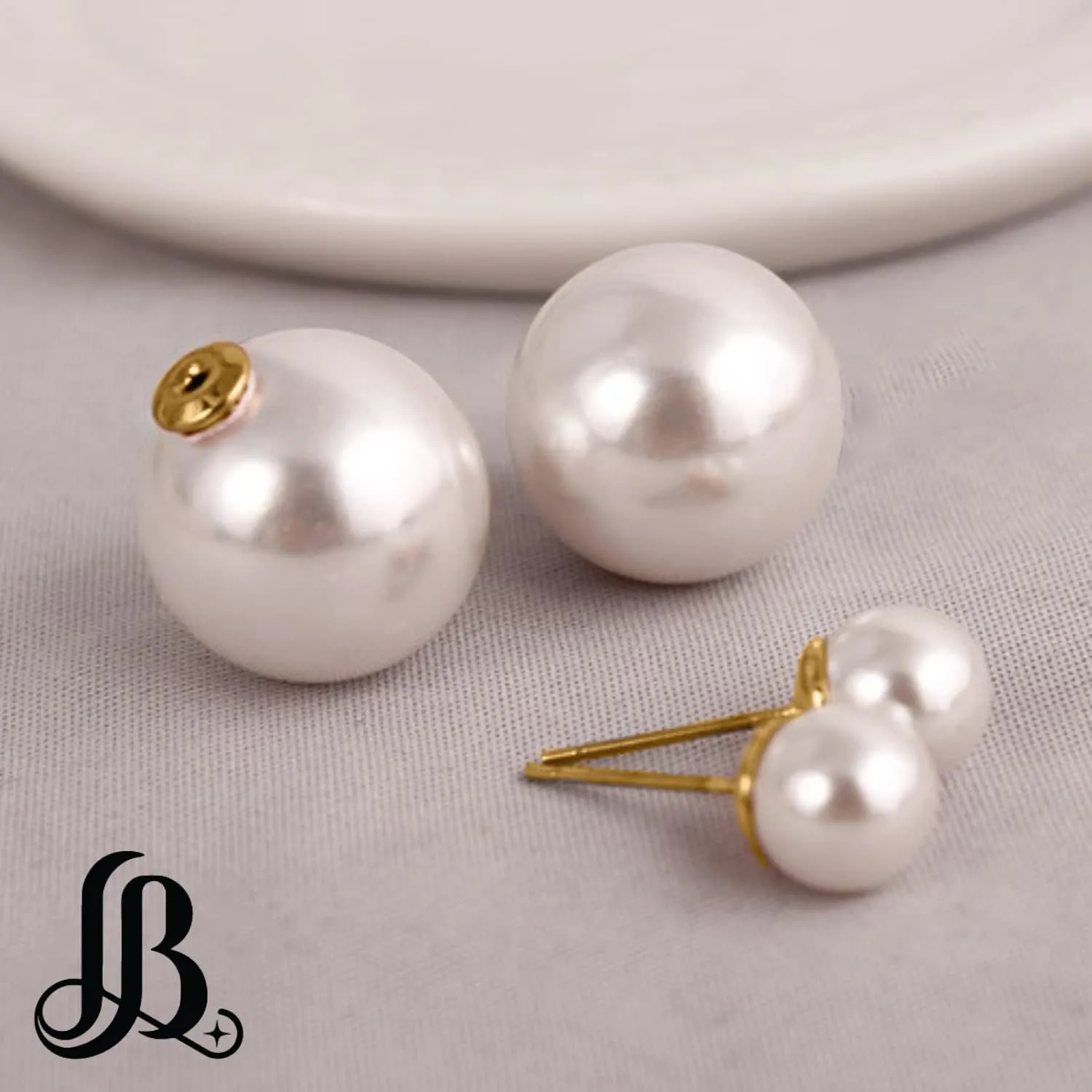 Mothers Day Gifts Double Sided Pearl Earrings - Pearl Front Back Earrings - Many Styles - Stunning Gift