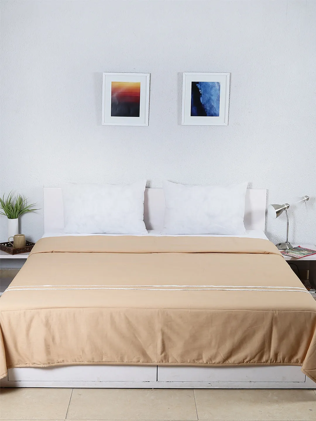Mrittika Double Bedcover (Beige)