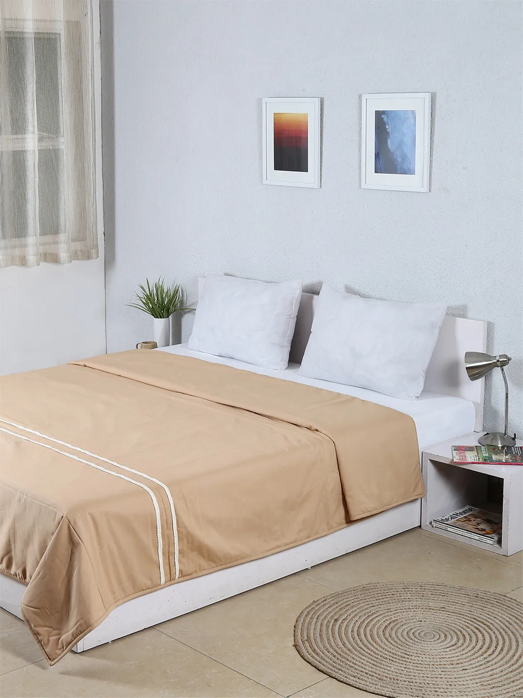 Mrittika Double Bedcover (Beige)