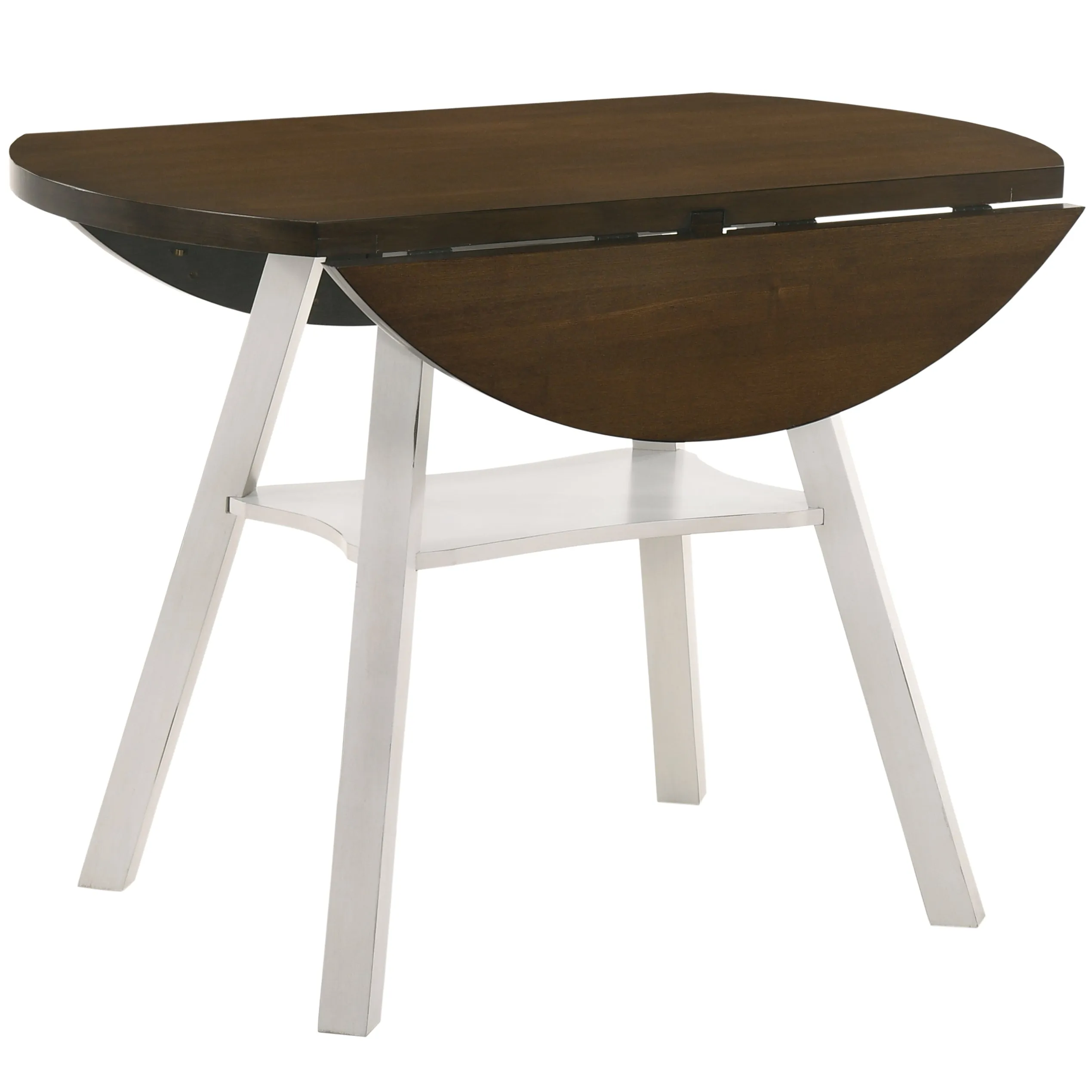 Narthan Farmhouse 47" Drop-Leaf Round Counter Height Table