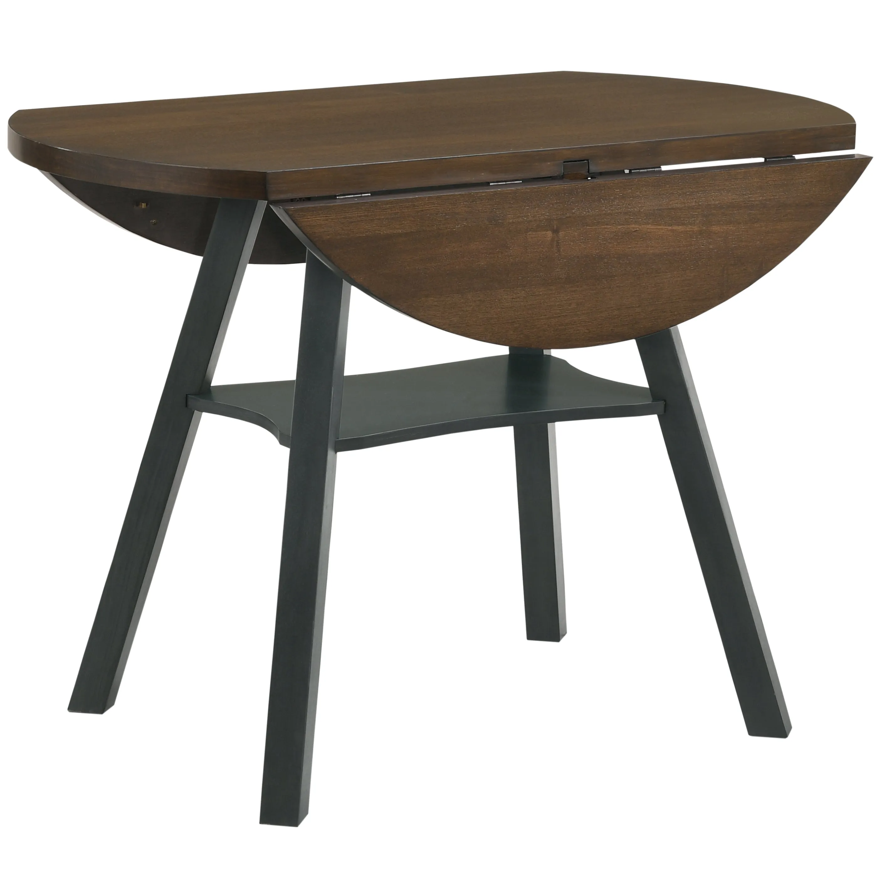 Narthan Farmhouse 47" Drop-Leaf Round Counter Height Table
