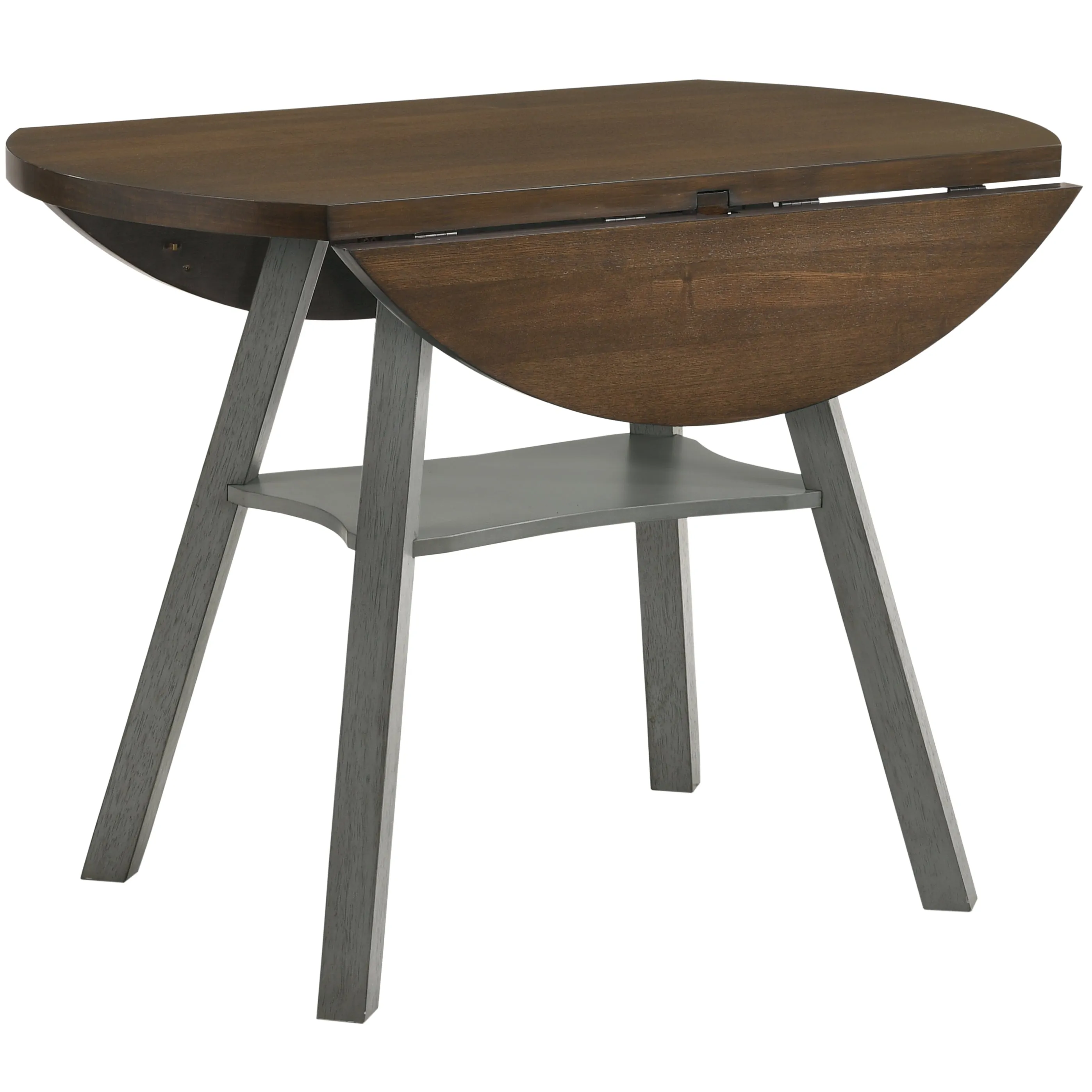 Narthan Farmhouse 47" Drop-Leaf Round Counter Height Table
