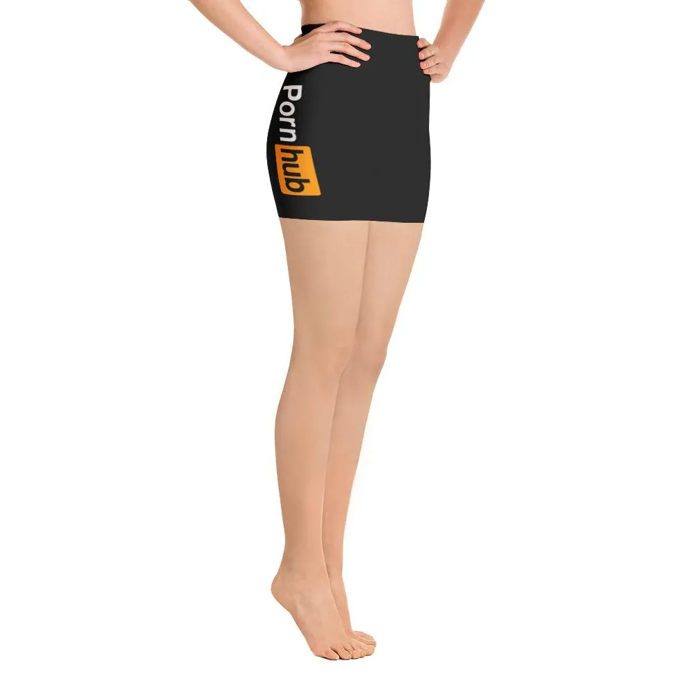 Pornhub Yoga Shorts - One Sided logo