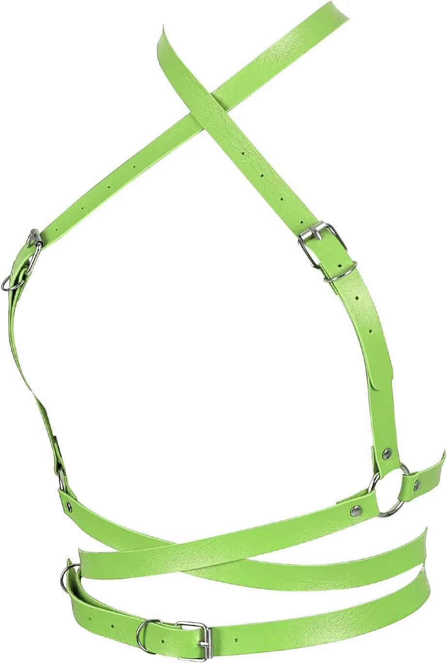 Punk Leather Harness Breast Belts Cross Tops Womens Lingerie Body Fashion Waist Accessories Clothing