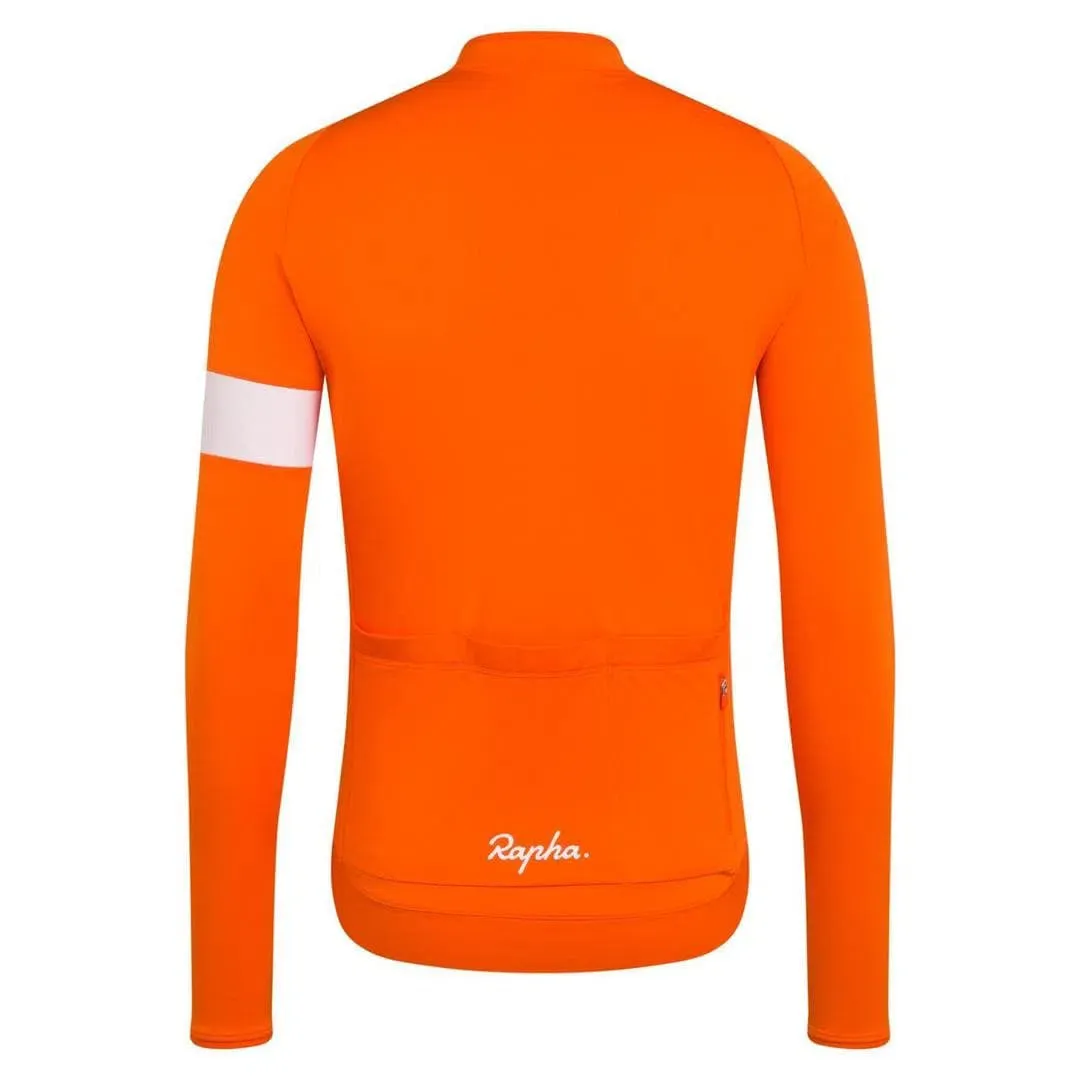 RAPHA Core Long Sleeve Jersey - SIW Orange/White