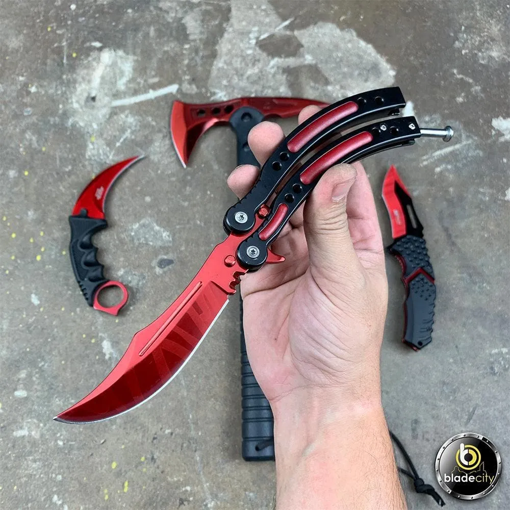 Red Magma 5-Piece Knife Set