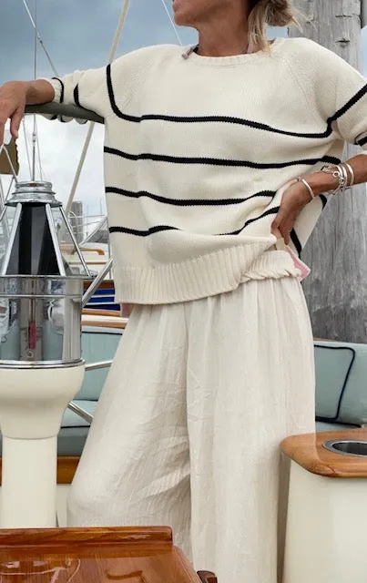 Sailor Sweater - Ivory/Black
