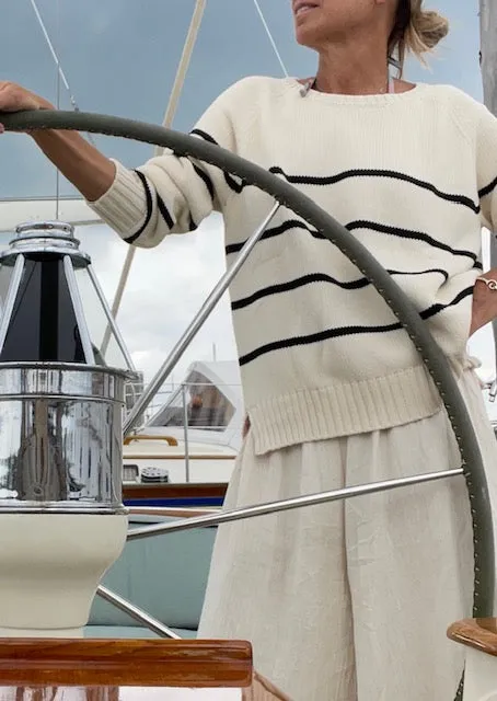Sailor Sweater - Ivory/Black